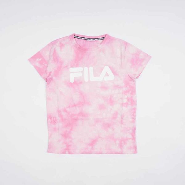 Camisetas Fila Menina Rosa - Fila Mono Deckle Tie Dye Portugal Lojas,DZRO-69748